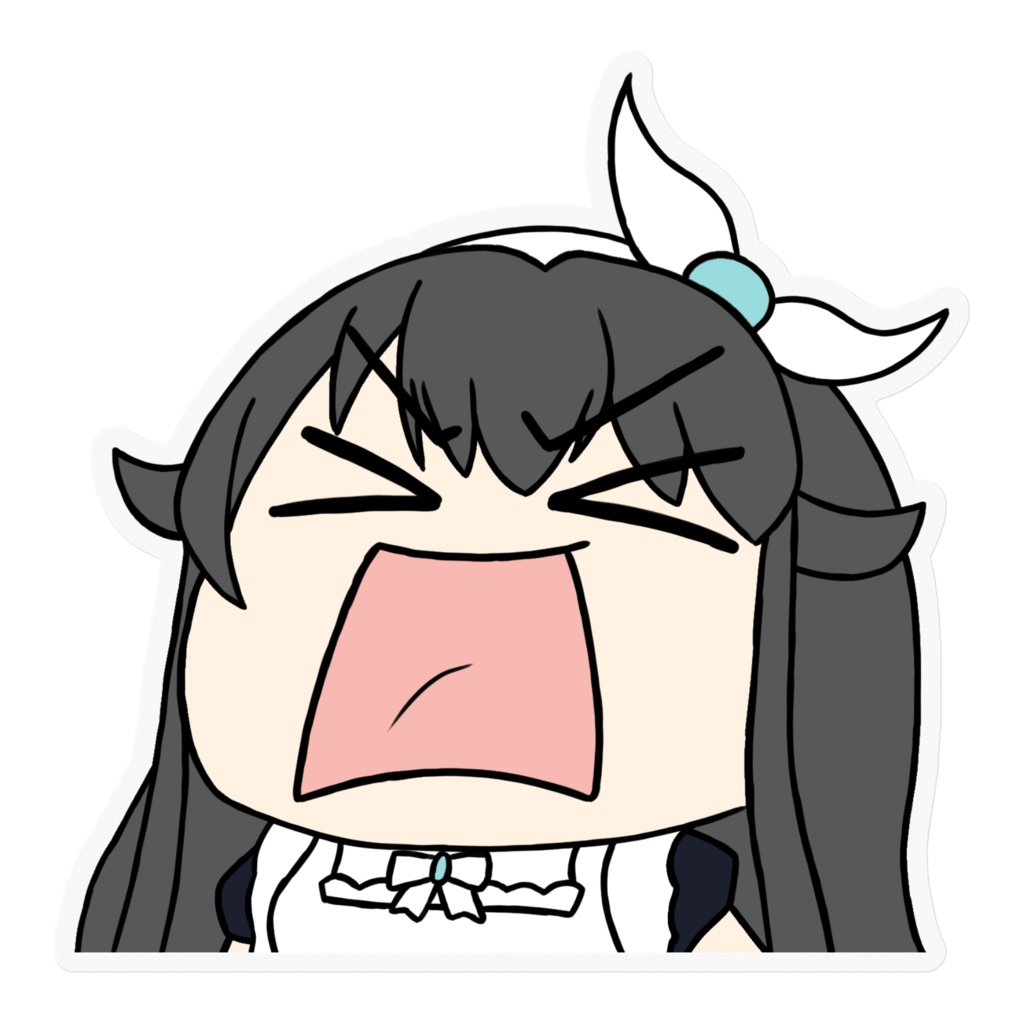 犬神りんshoutステッカー(背景白と透明選べます。)