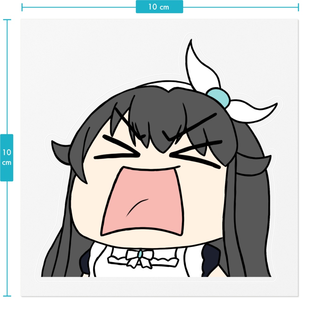 犬神りんshoutステッカー(背景白と透明選べます。)