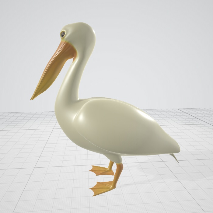 3dモデル　ペリカン　blender