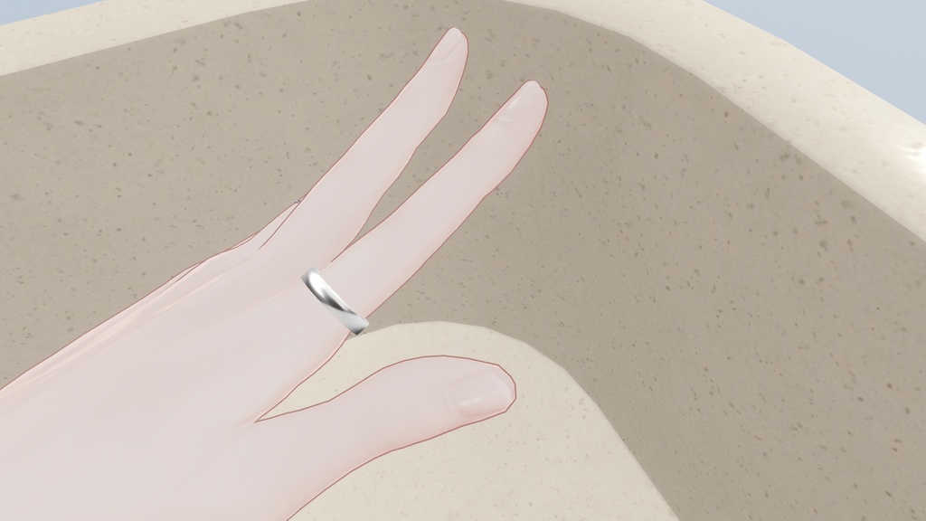 「無料」ふつうの指輪・リング(VRChat想定)