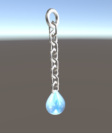 しずく型ピアス(VRChat想定)