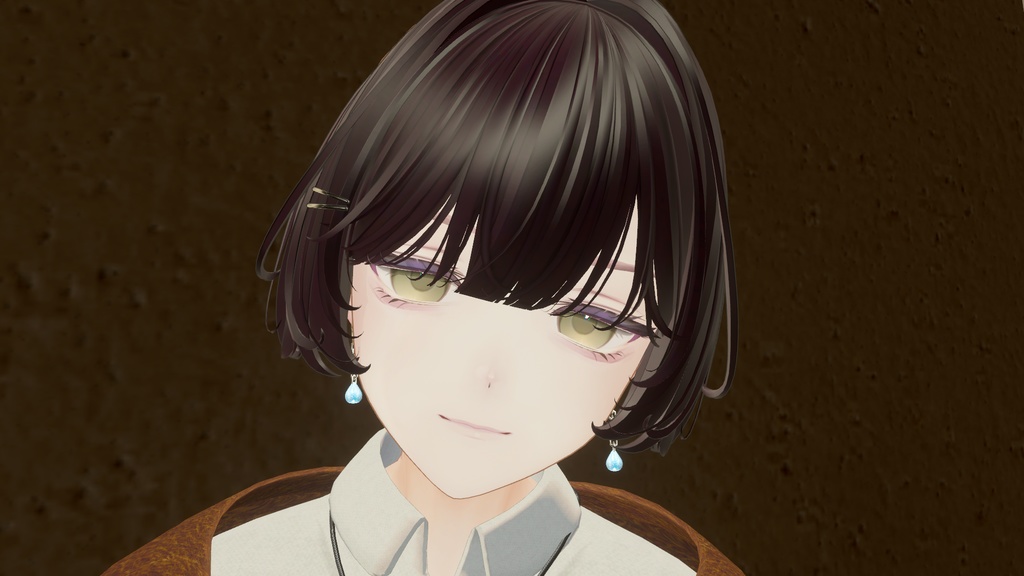 しずく型ピアス(VRChat想定)