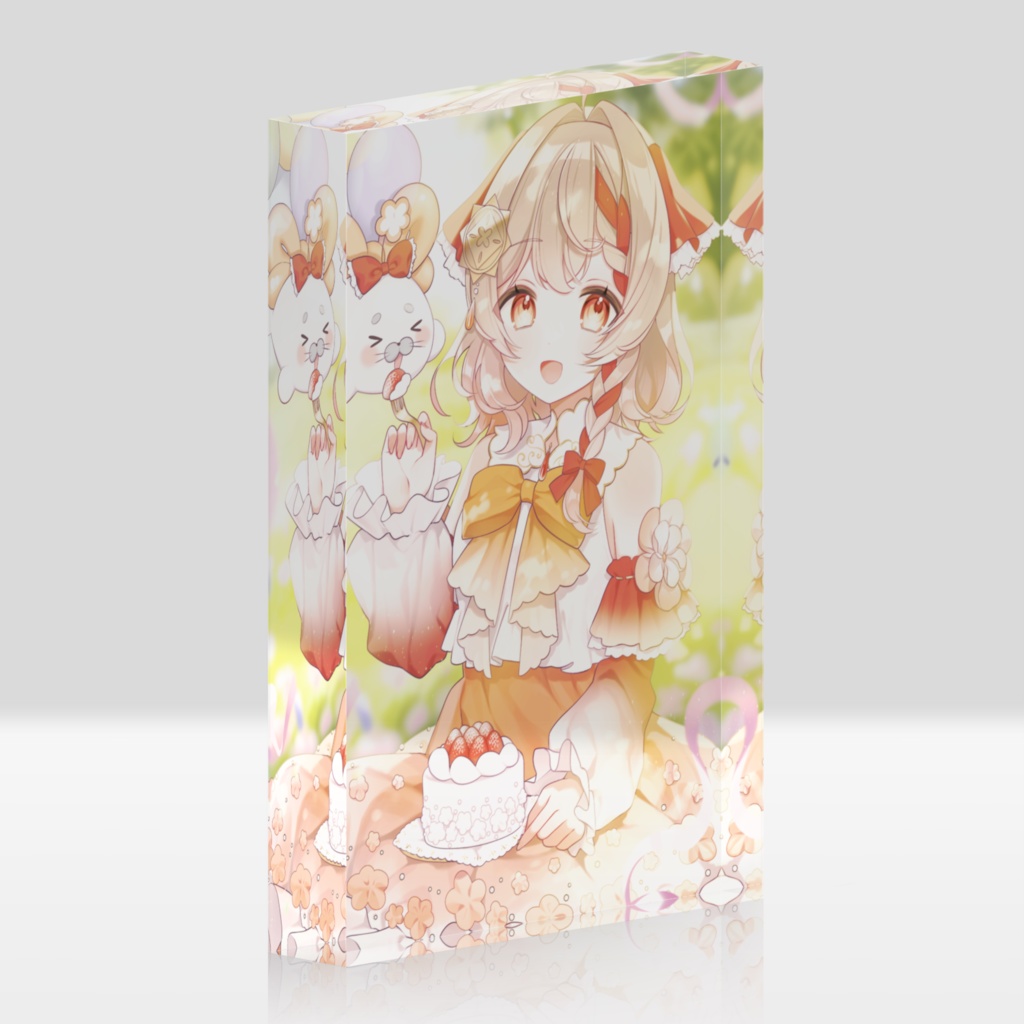 【1周年記念】アクリルブロック-花咲あぽ