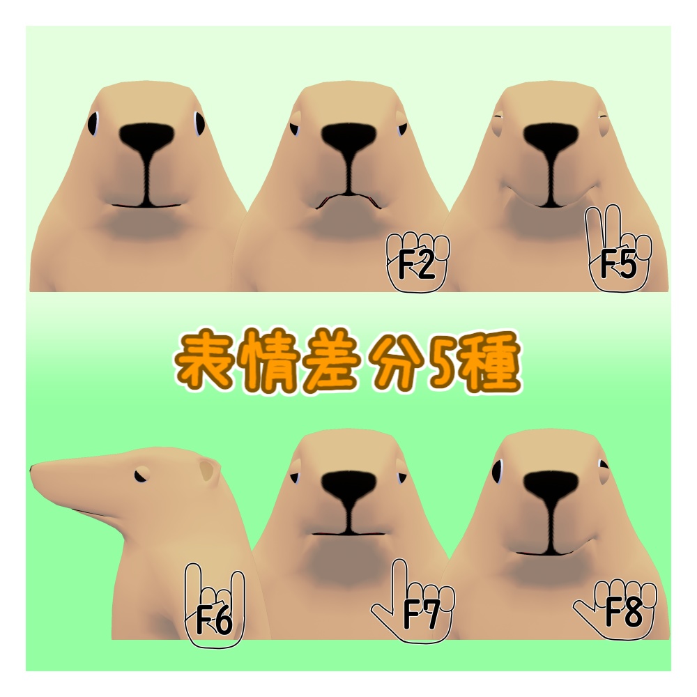 オリジナル3Dモデル「ルルモタ」(マーモット)