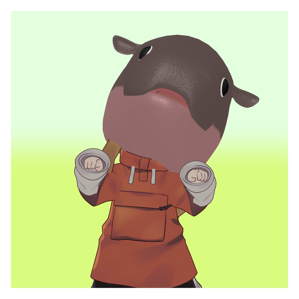 【MA設定済】カバ帽子「トトハット」