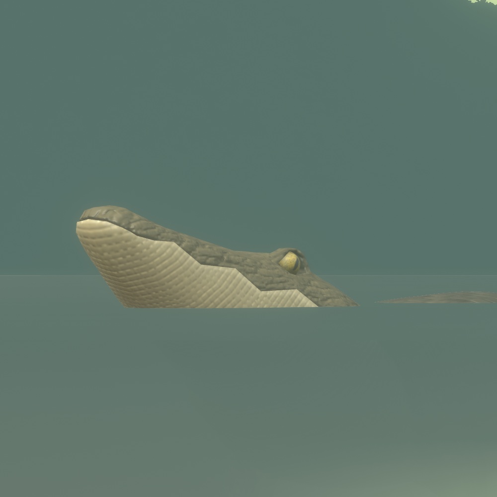 オリジナル3Dモデル「クロディ」(ワニ)