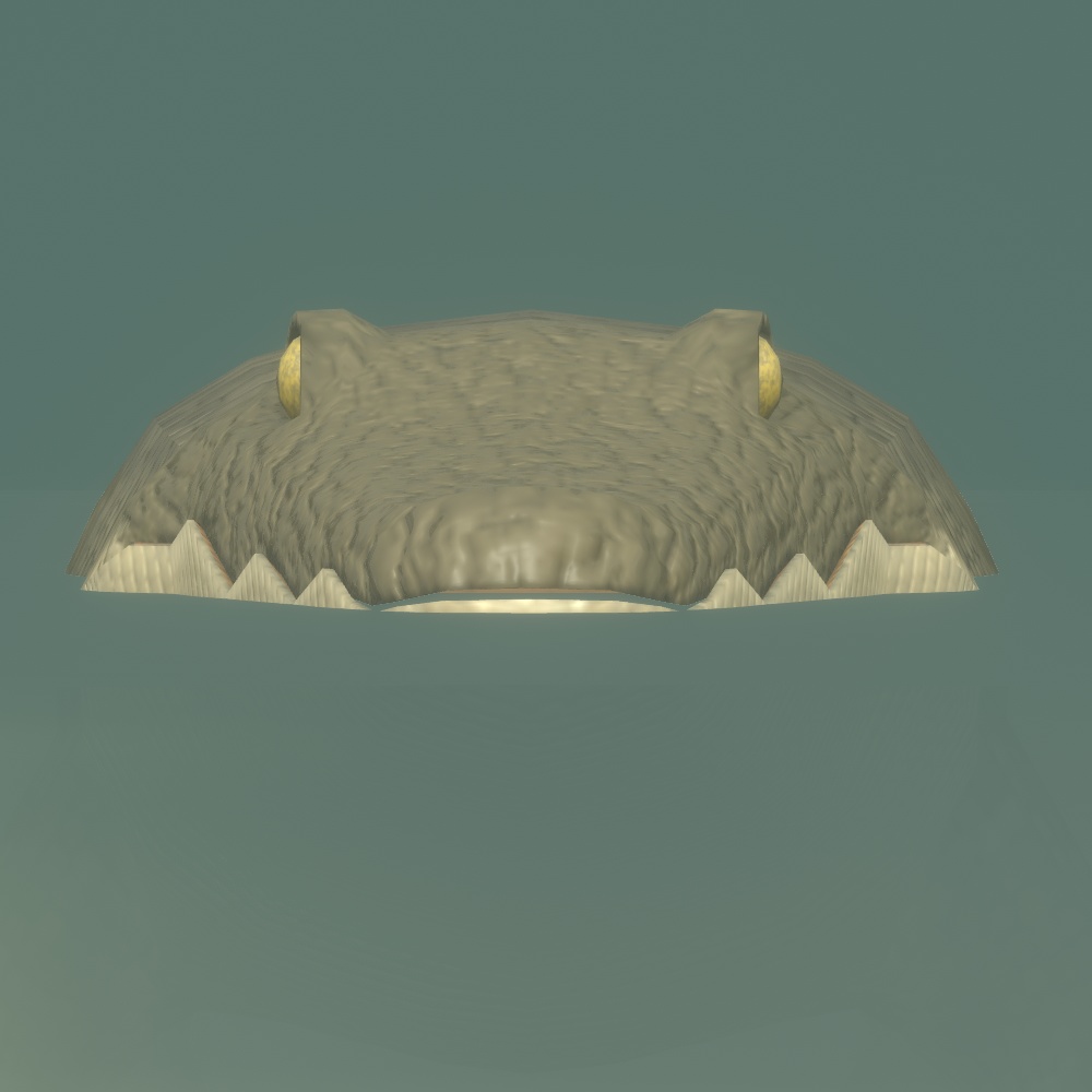 オリジナル3Dモデル「クロディ」(ワニ)