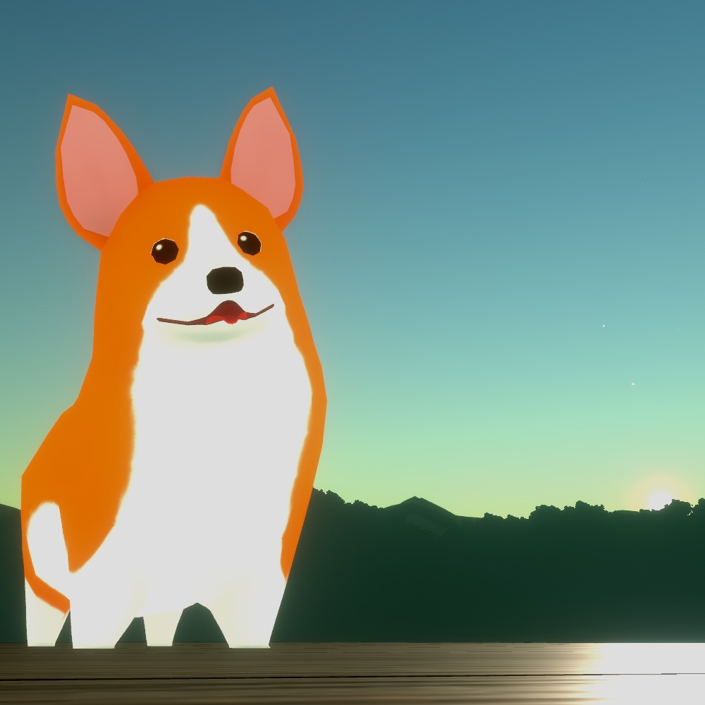 オリジナル3Dモデル「ココローフ」(コーギー)