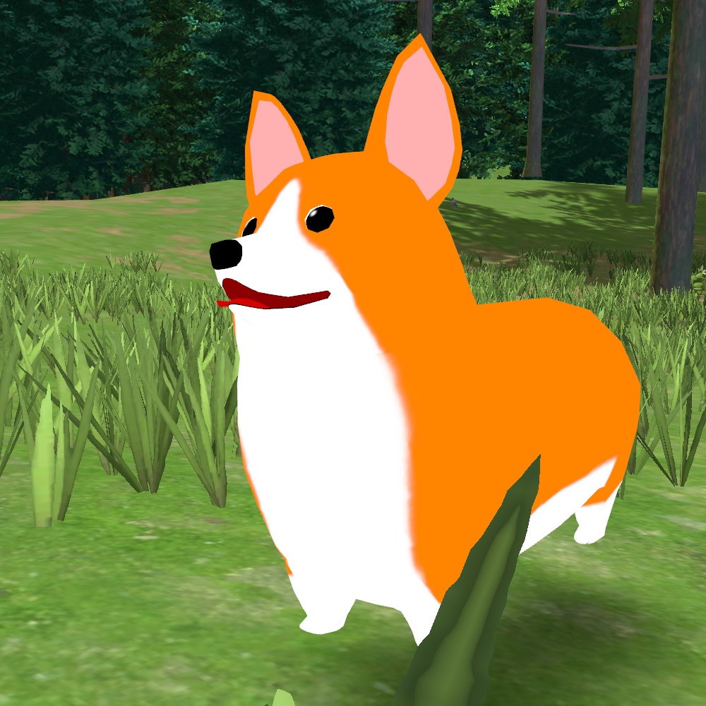 オリジナル3Dモデル「ココローフ」(コーギー)