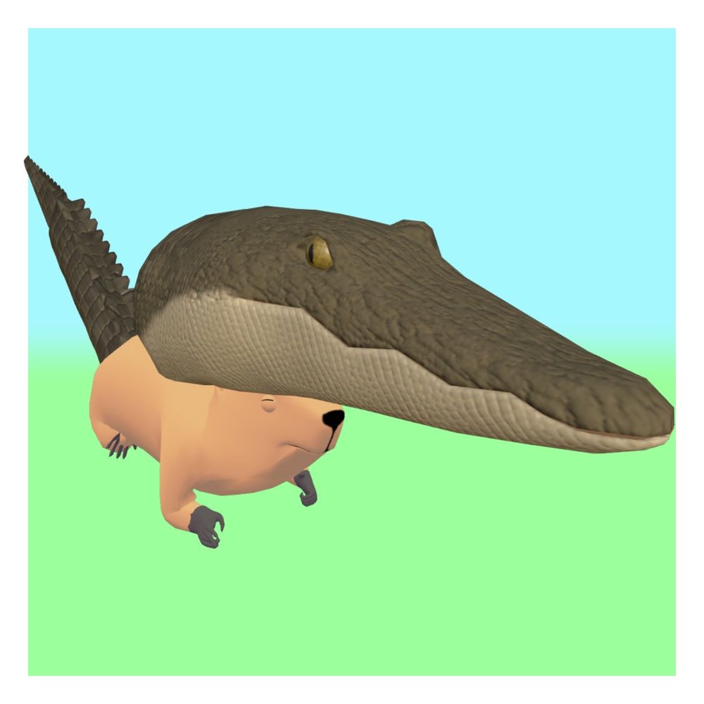 【MA設定済】ワニ帽子「クロキャップ」