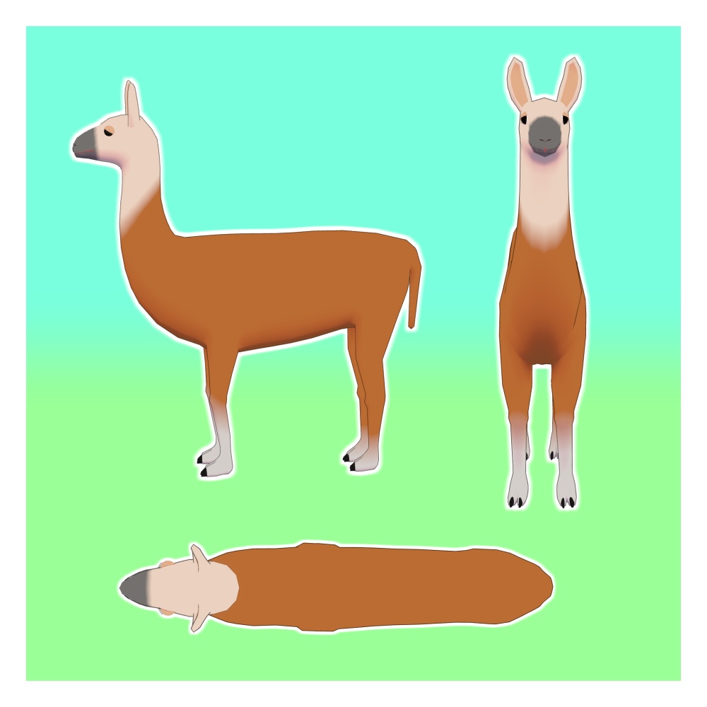 オリジナル3Dモデル「ドゥアルム」(ラマ)(2/15までセール)