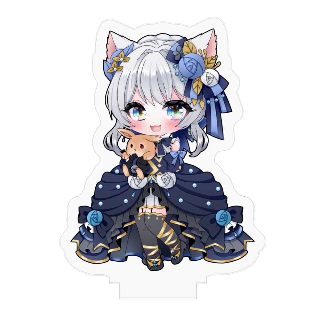 SD猫耳のりあ(青目・赤目)アクリルフィギュア