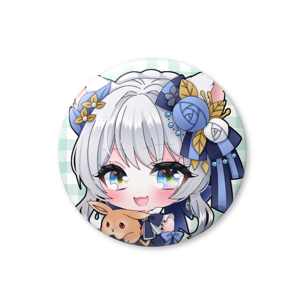 猫耳のりあ(青目・赤目)缶バッジ