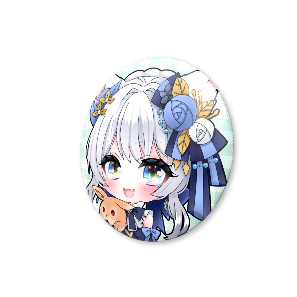 猫耳のりあ(青目・赤目)缶バッジ