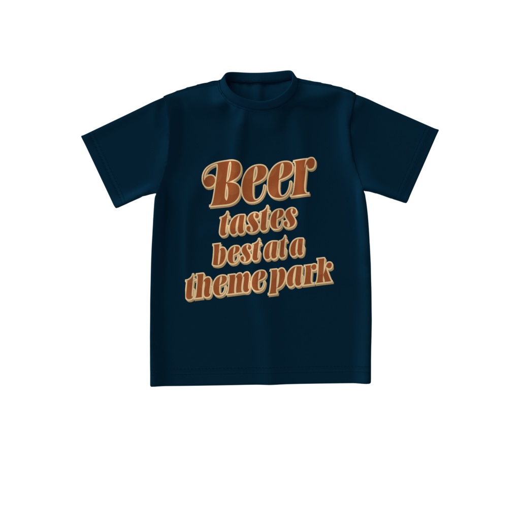 ビッグシルエットTシャツ / The beer tastes best at a theme park.【テーマパークで飲むビールが一番美味い。】