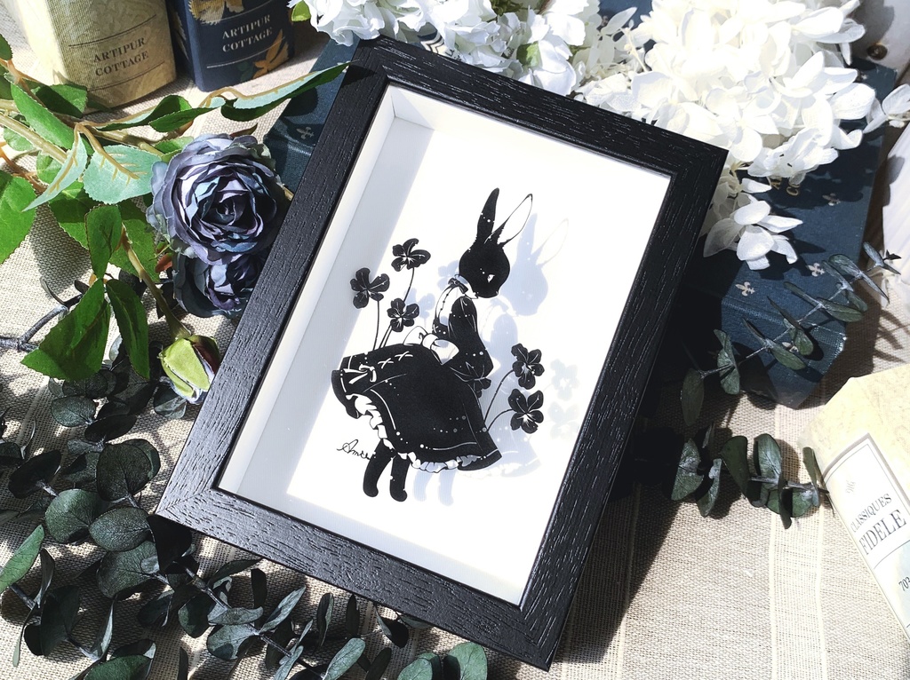 切り絵原画 / viola 黒