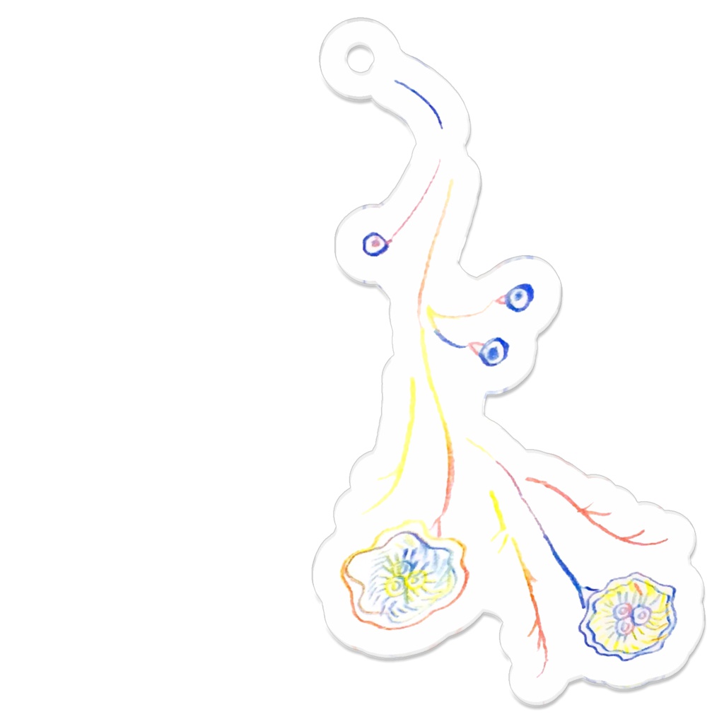 シンプルなお花のキーホルダー
