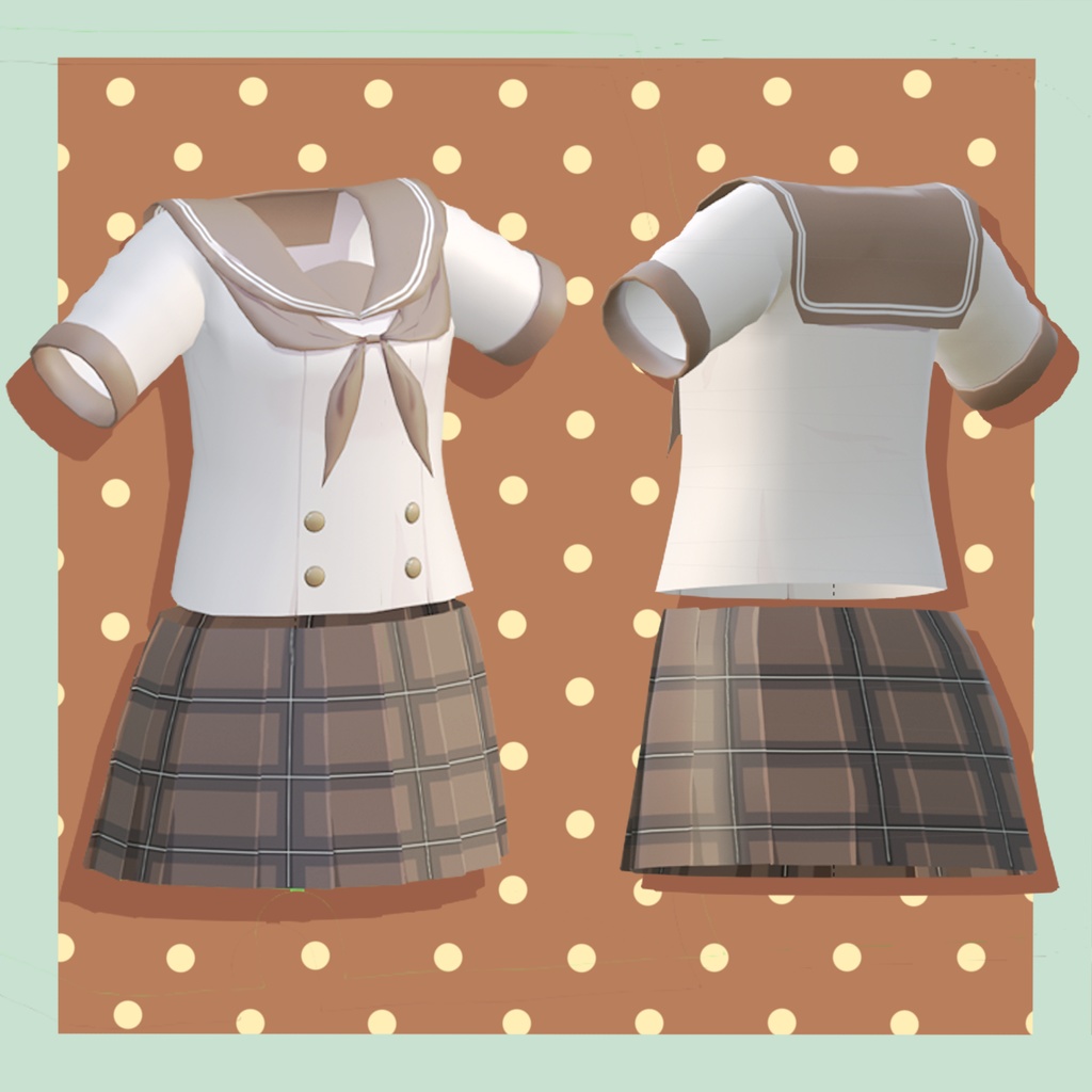 【マヌカ対応】 チョコセーラー【3D衣装】