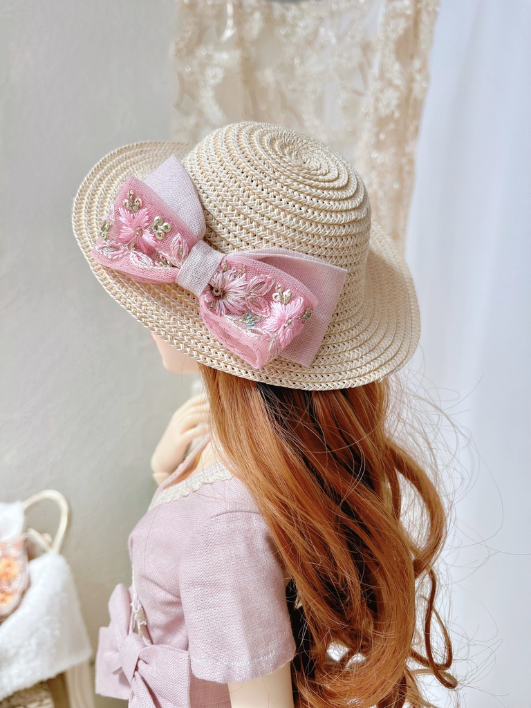 [インド刺繍リボンのカシュクールワンピース]さくらピンク