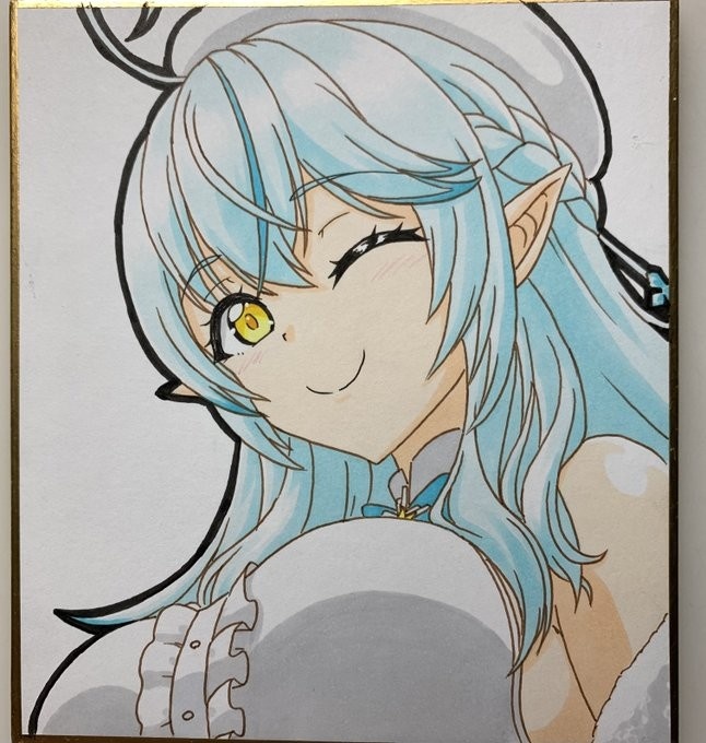 【小色紙】雪花ラミィ