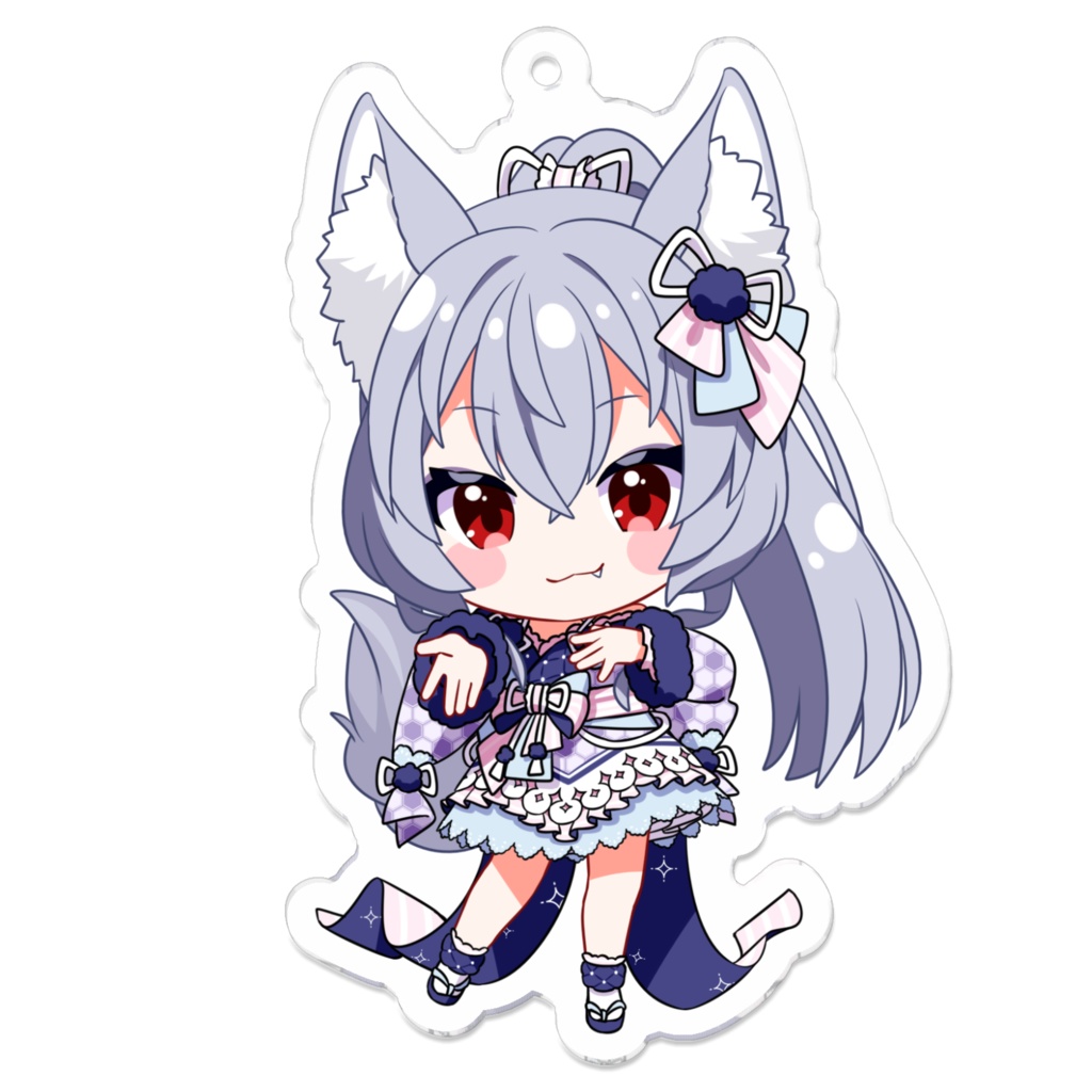 狐狼のアクリルキーホルダー（どやぁ）