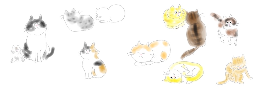 ねこだらけ-masking Tape