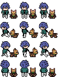 メアリとジュンくんのお散歩アバター