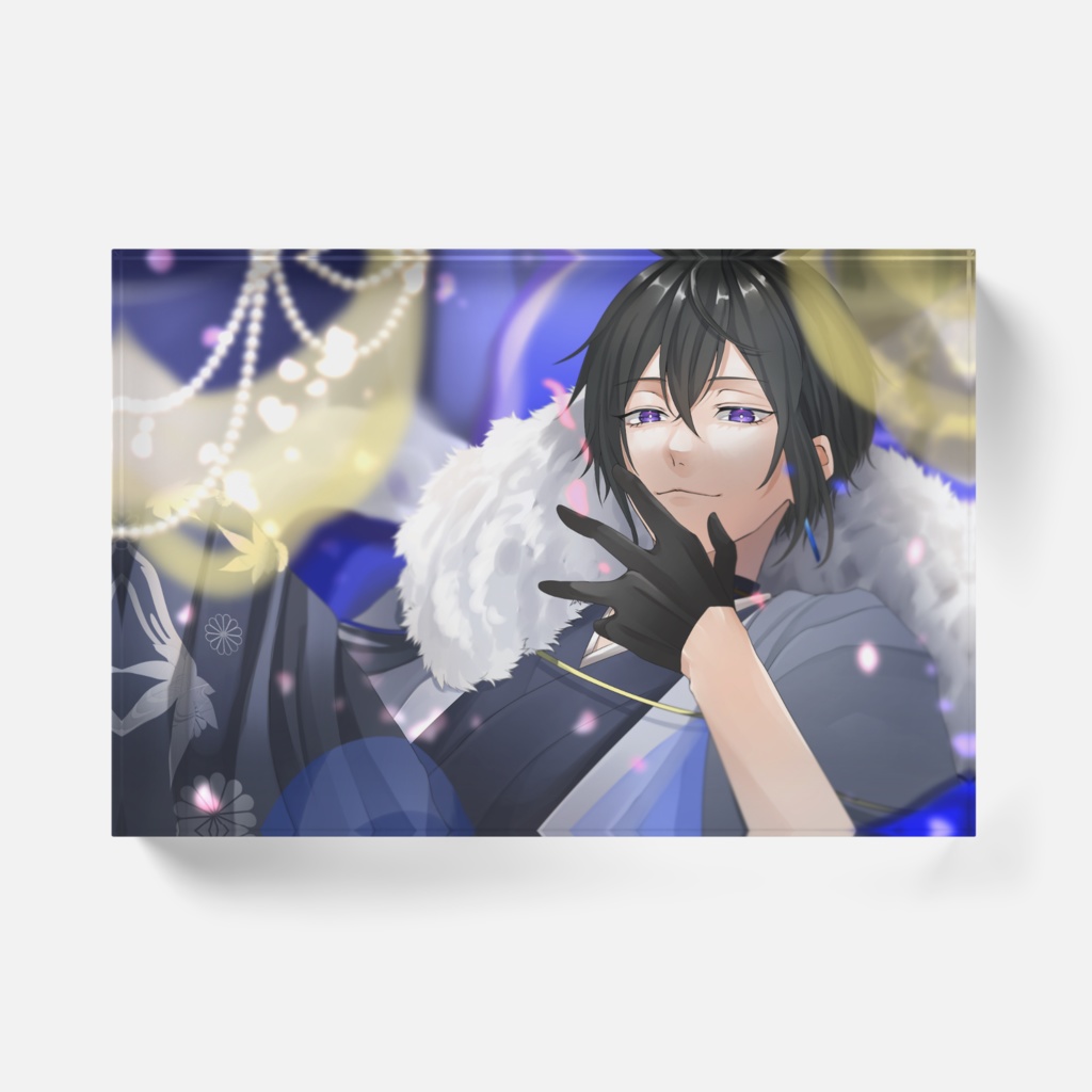 水樹綜壱アクリルブロック-和風一枚絵-