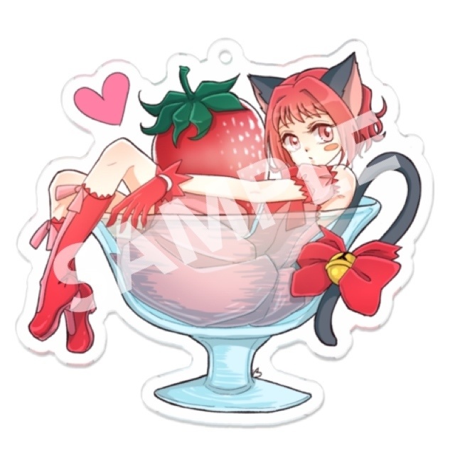 デザートはいかが？アクキー　イチゴVer.