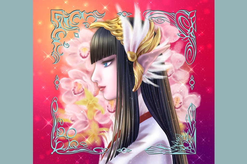 1月　シンビジウム　ハガキサイズ