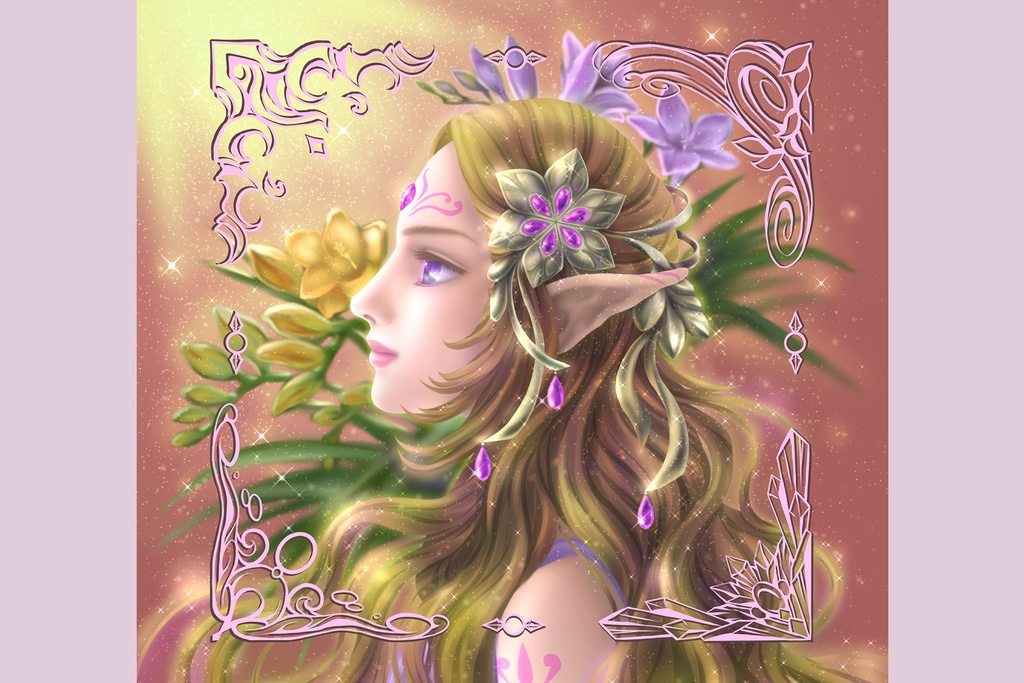 2月　フリージア　ハガキサイズ