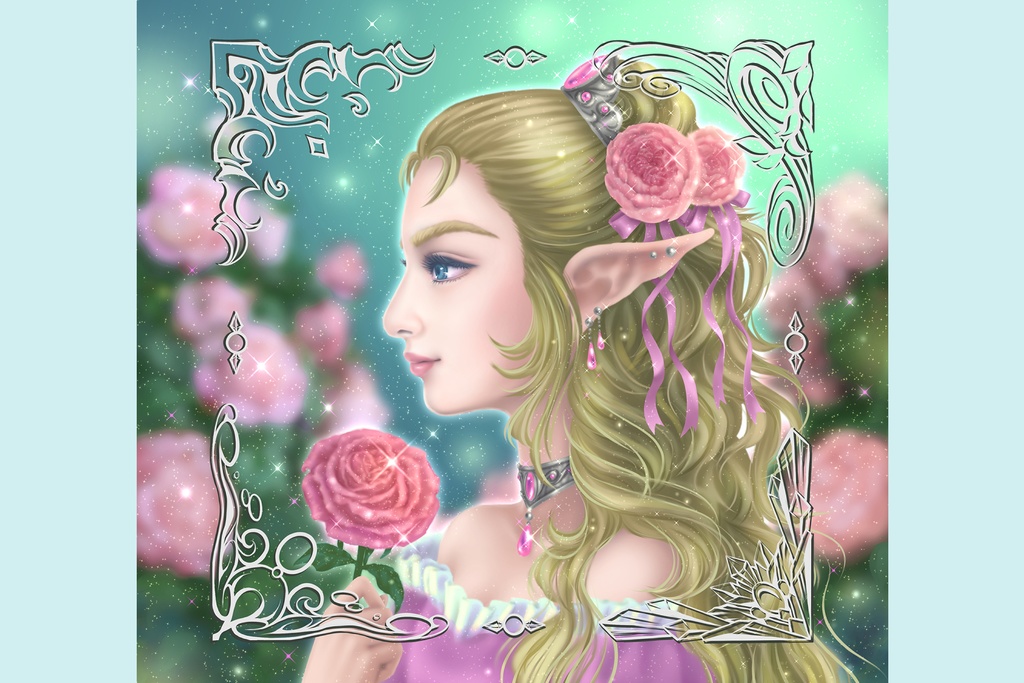 6月　バラ　ハガキサイズ