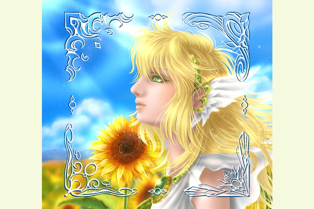 8月　ヒマワリ　ハガキサイズ