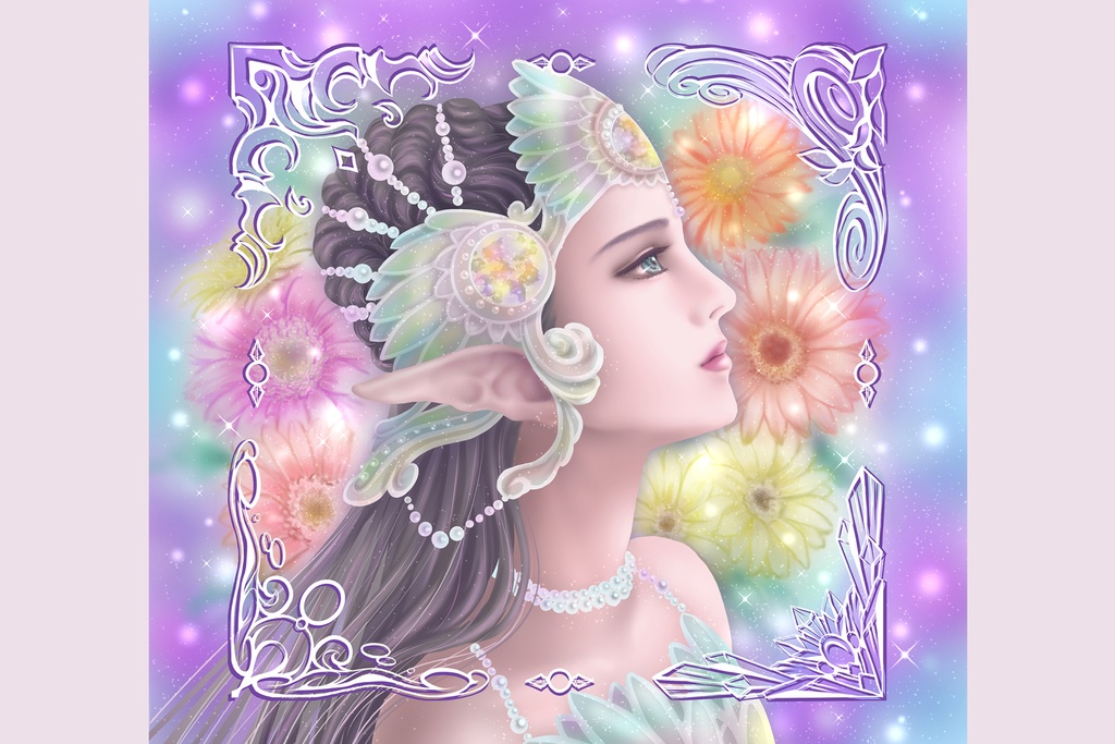 10月　ガーベラ　ハガキサイズ