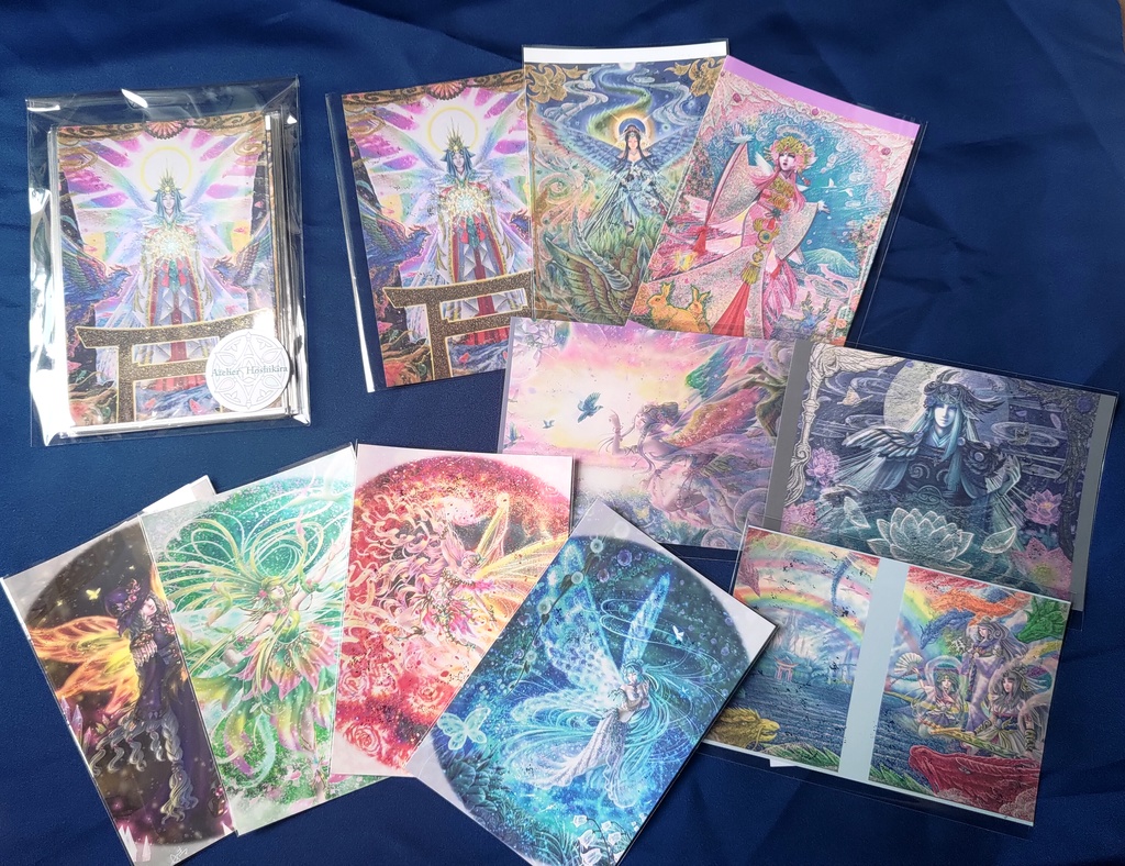 依代絵ポストカード　神々と精霊　１０枚セット