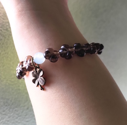 スモーキークォーツ(クローバーカット)&アクアマリン