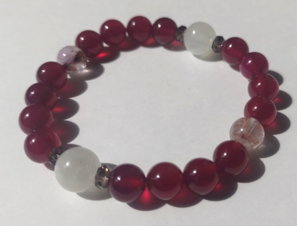 赤メノウ&ペリステライト&ガーデンラベンダーアメジスト