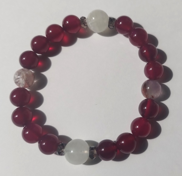 赤メノウ&ペリステライト&ガーデンラベンダーアメジスト