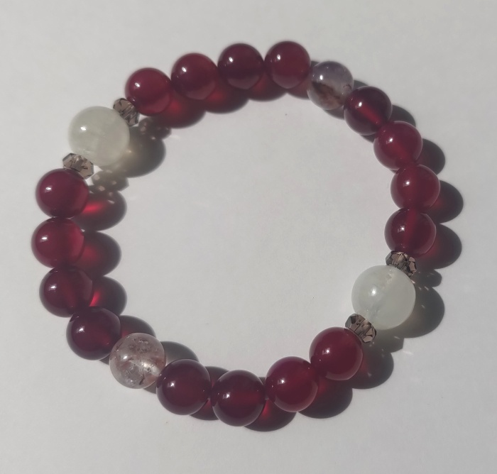 赤メノウ&ペリステライト&ガーデンラベンダーアメジスト