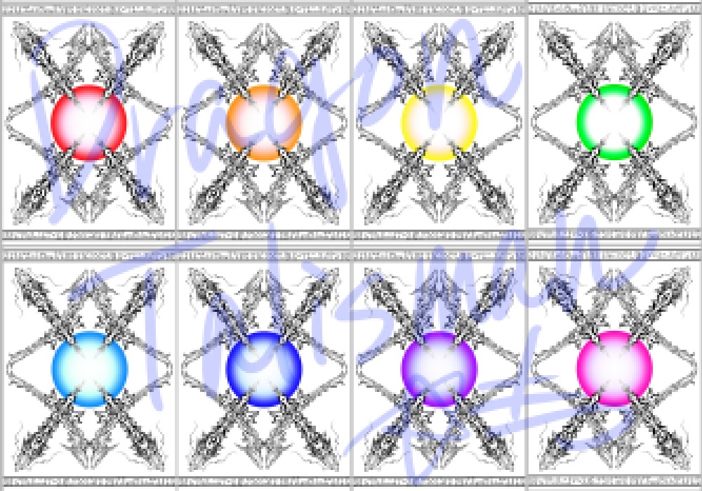 龍神護符(印刷・額入り)<A4サイズ>8色あり・ハガキサイズデータ付