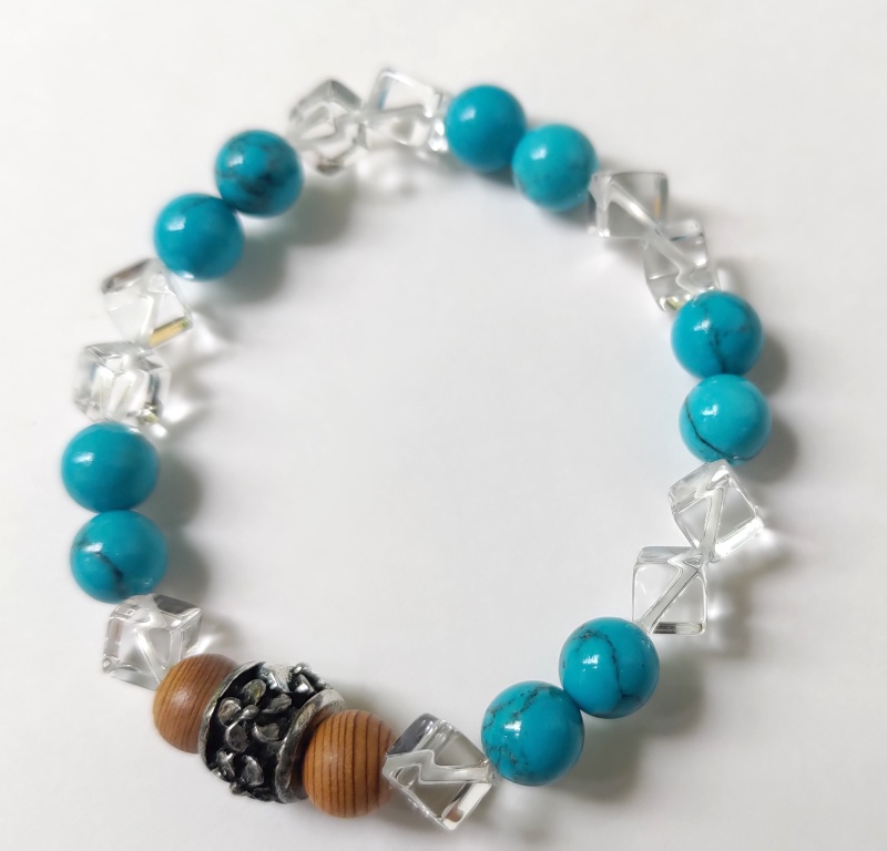 ターコイズ・屋久杉ブレスレット