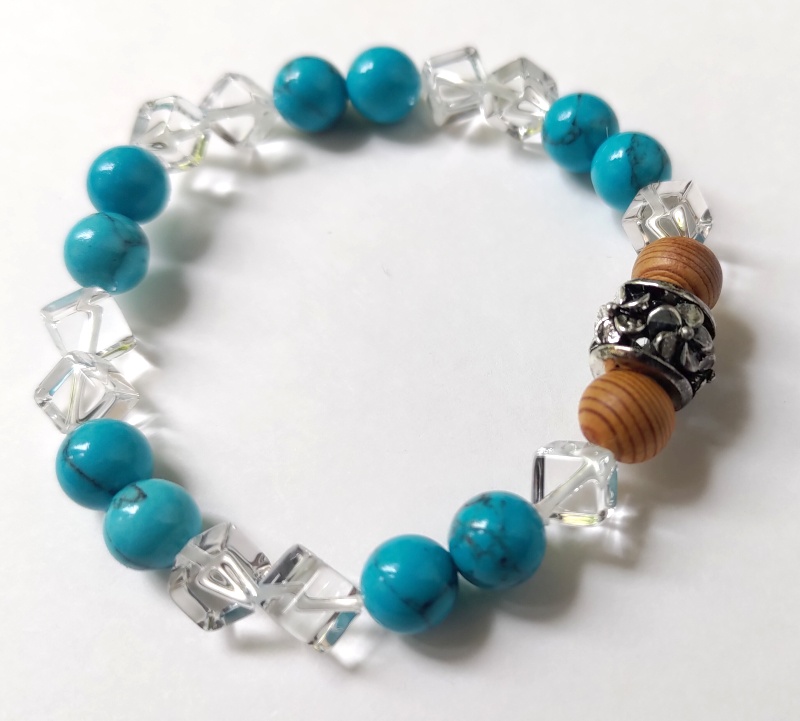 ターコイズ・屋久杉ブレスレット
