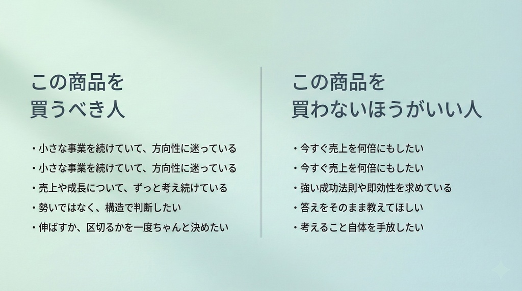 迷いを終わらせる 小さな事業のための経営設計図 ― 売上の天井と成長限界を見極める ―