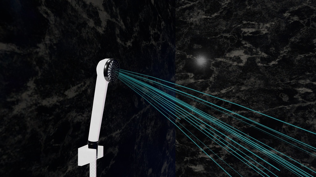 生活環境パーティクルセット(湯気、水道水、シャワー、水面の揺れる水マテリアル)