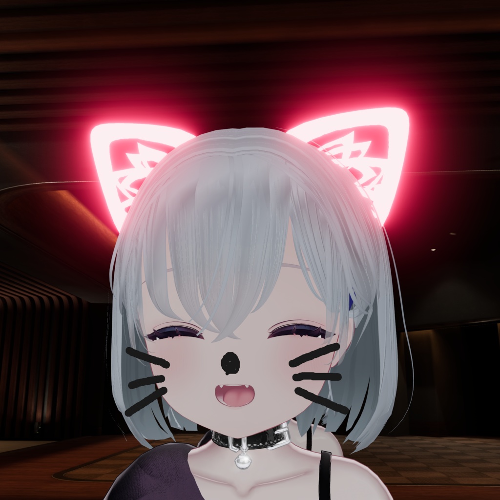 【3アバター対応】ネオン風ケモ耳＆フォトエフェクト