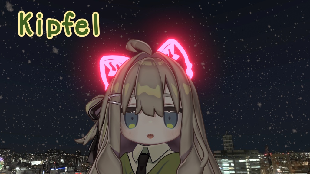 【3アバター対応】ネオン風ケモ耳&フォトエフェクト