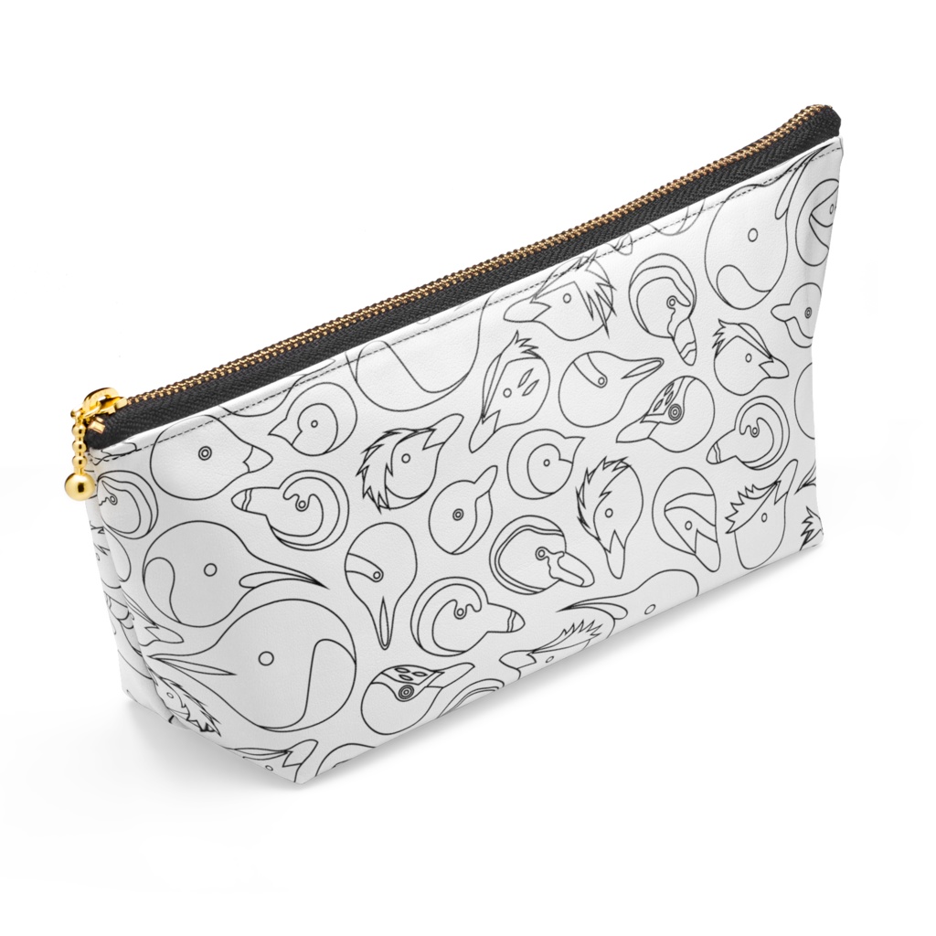 ミチミチペンギン線画ポーチ(全2種)