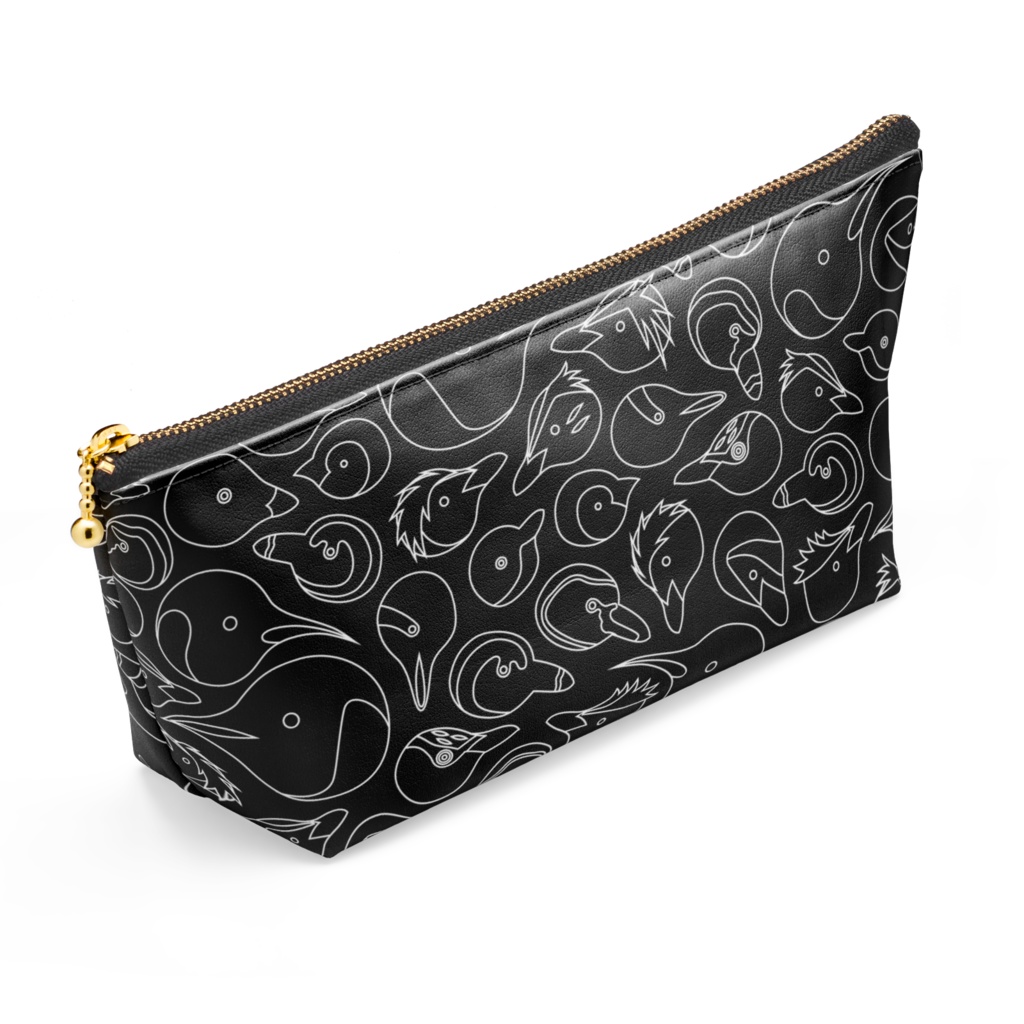 ミチミチペンギン線画ポーチ(全2種)