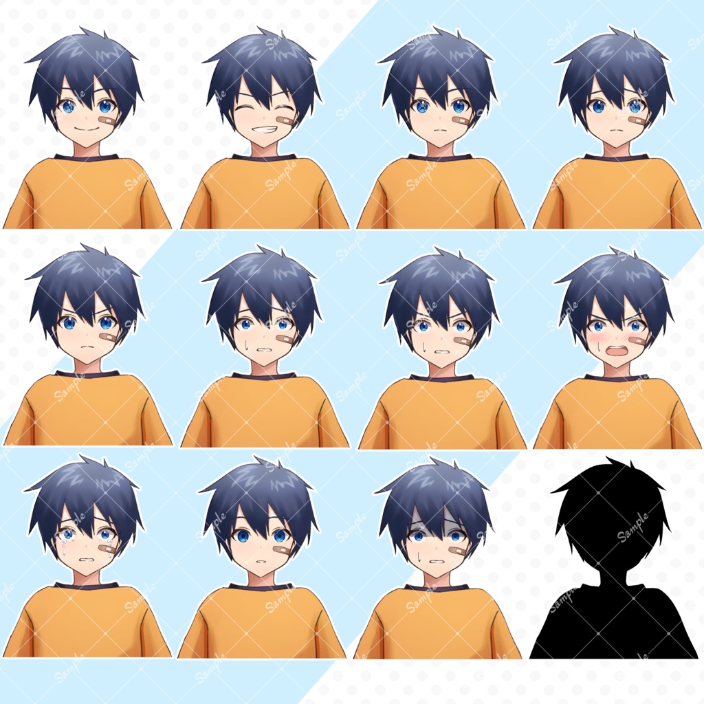 【無料有り】汎用立ち絵素材2【小学生の男の子】