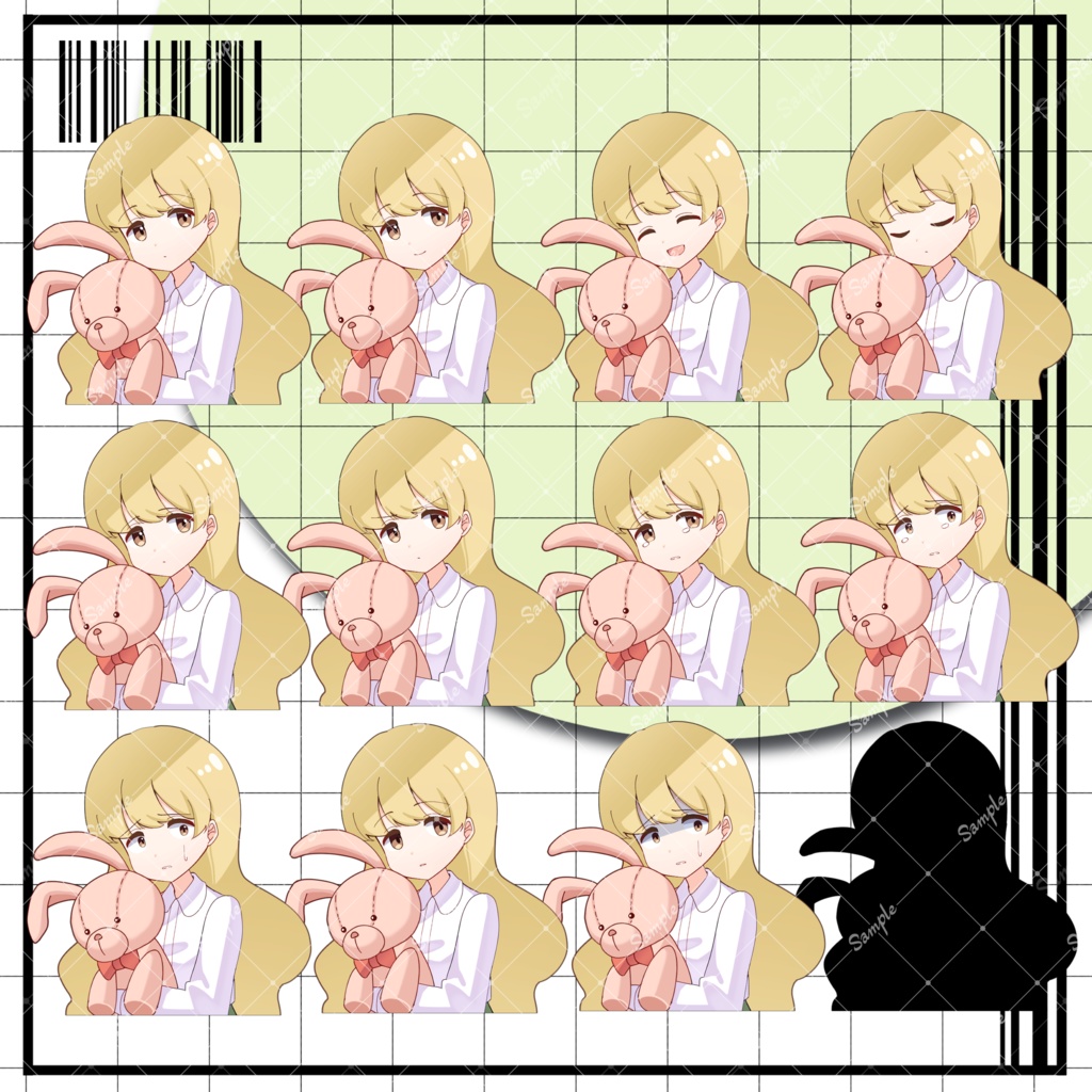 【無料有り】汎用立ち絵素材7【ぬいぐるみと女の子】